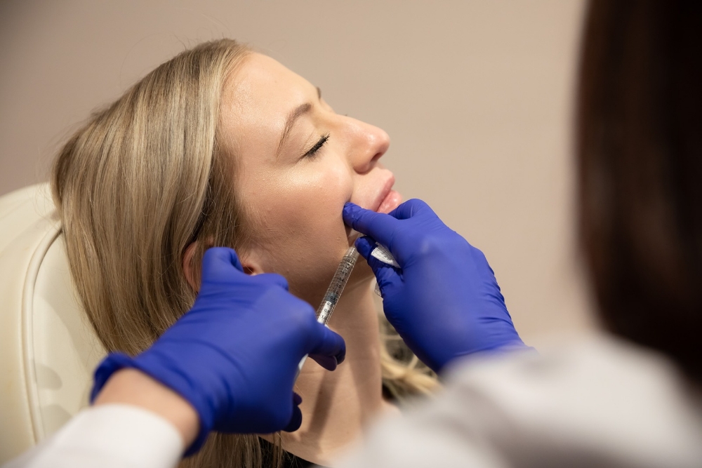 woman getting Botox treatment